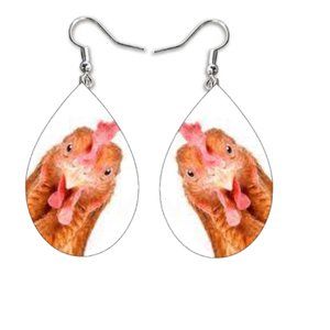 Chicken Theme Earrings